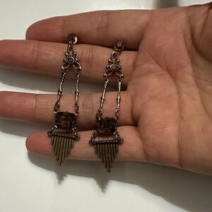 Elegant Floral Bronze Earrings